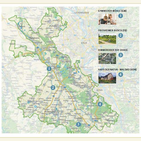 Karte Naturpark Rheinland