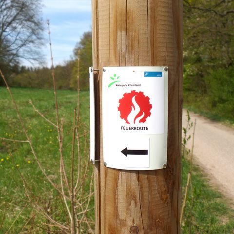 Ausschilderung Feuerroute 